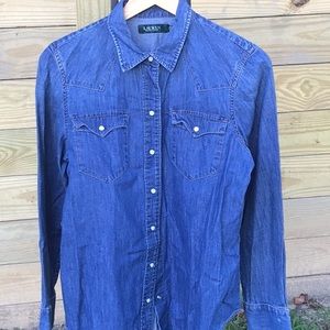 Lauren size Large denim shirt